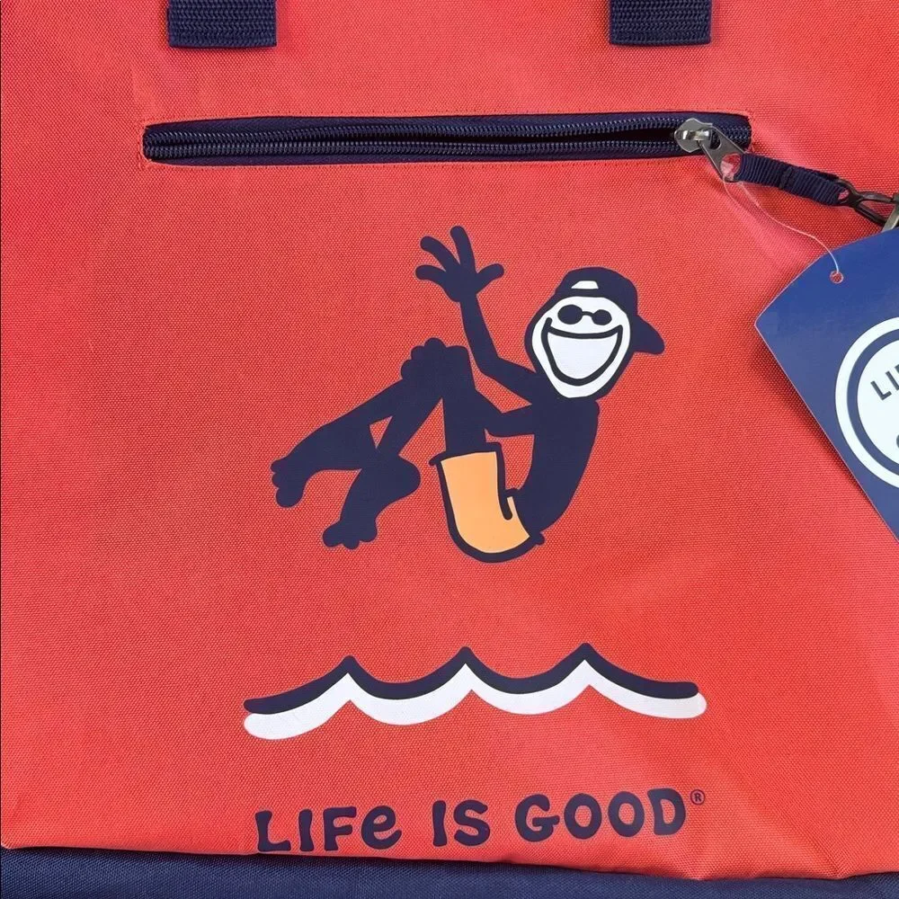 Life Is Good 36 Can Deluxe Insulated Tote Cooler Bag NWT